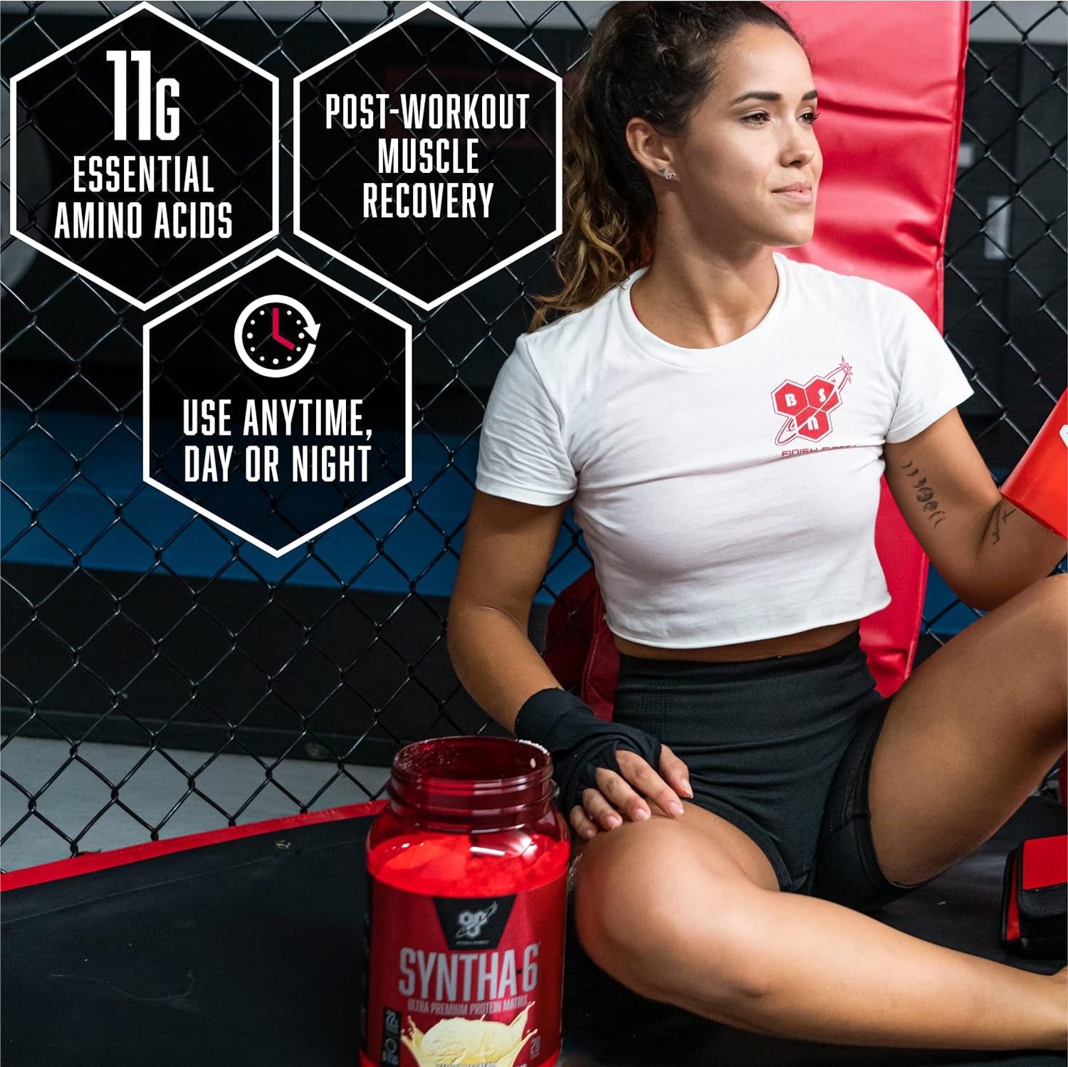 SYNTHA 6 EDGE Protein Powder, with Hydrolyzed Whey, Micellar Casein, Milk Protein Isolate, Low Sugar, 24G Protein, Strawberry Milkshake, 48 Servings