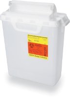 Sharps Container BD Pearl Base 12-1/2 H X 10-4/5 W X 6 D Inch Horizontal Entry 2 Gallon