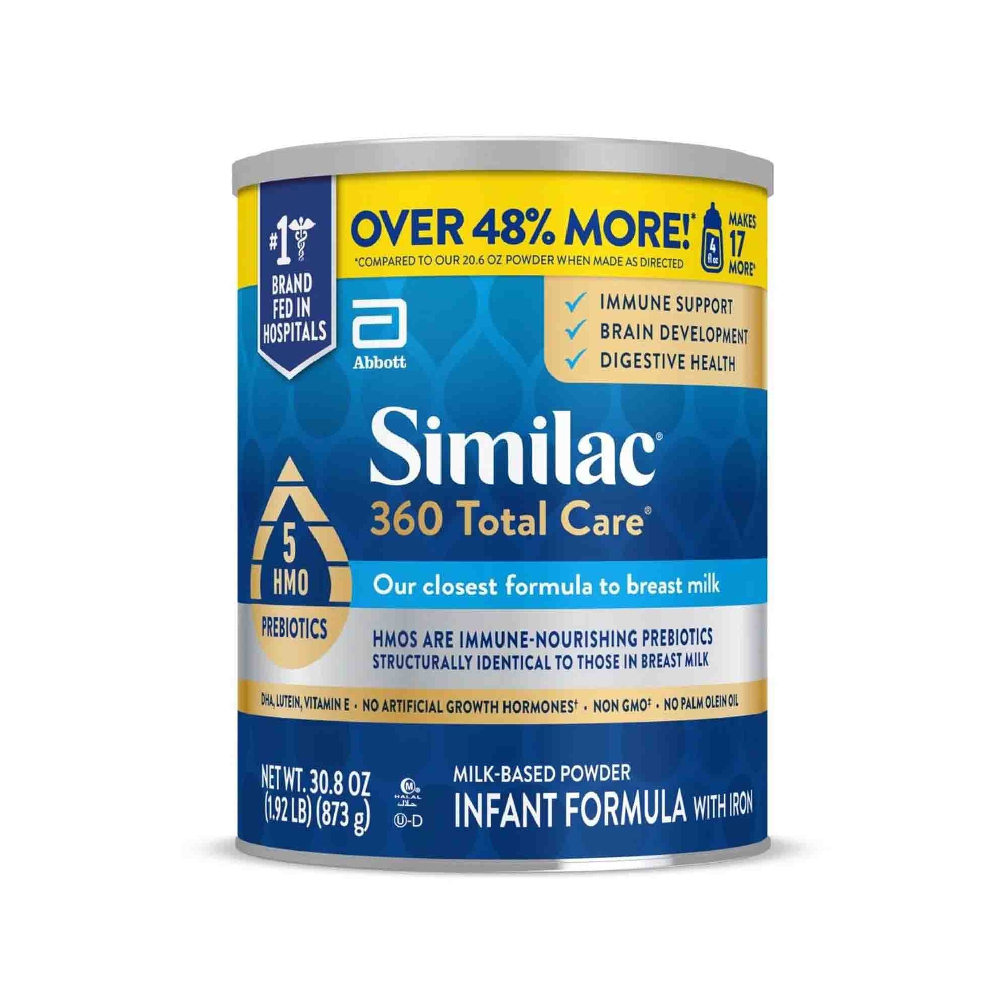 Infant Formula Similac 360 Total Care Unflavored 30.8 oz. Can Powder Iron