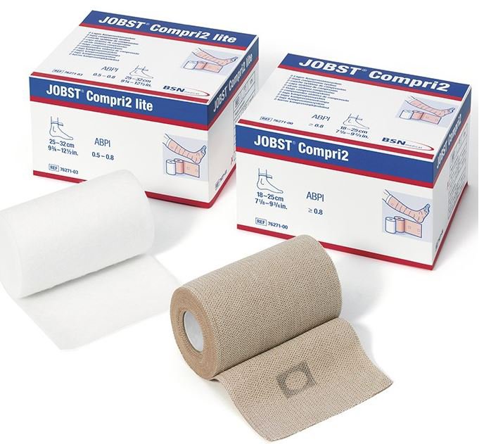 2 Layer Compression Bandage System JOBST Compri2 9-3/4 to 12-1/2 Inch No Closure Tan NonSterile 40 mmHg