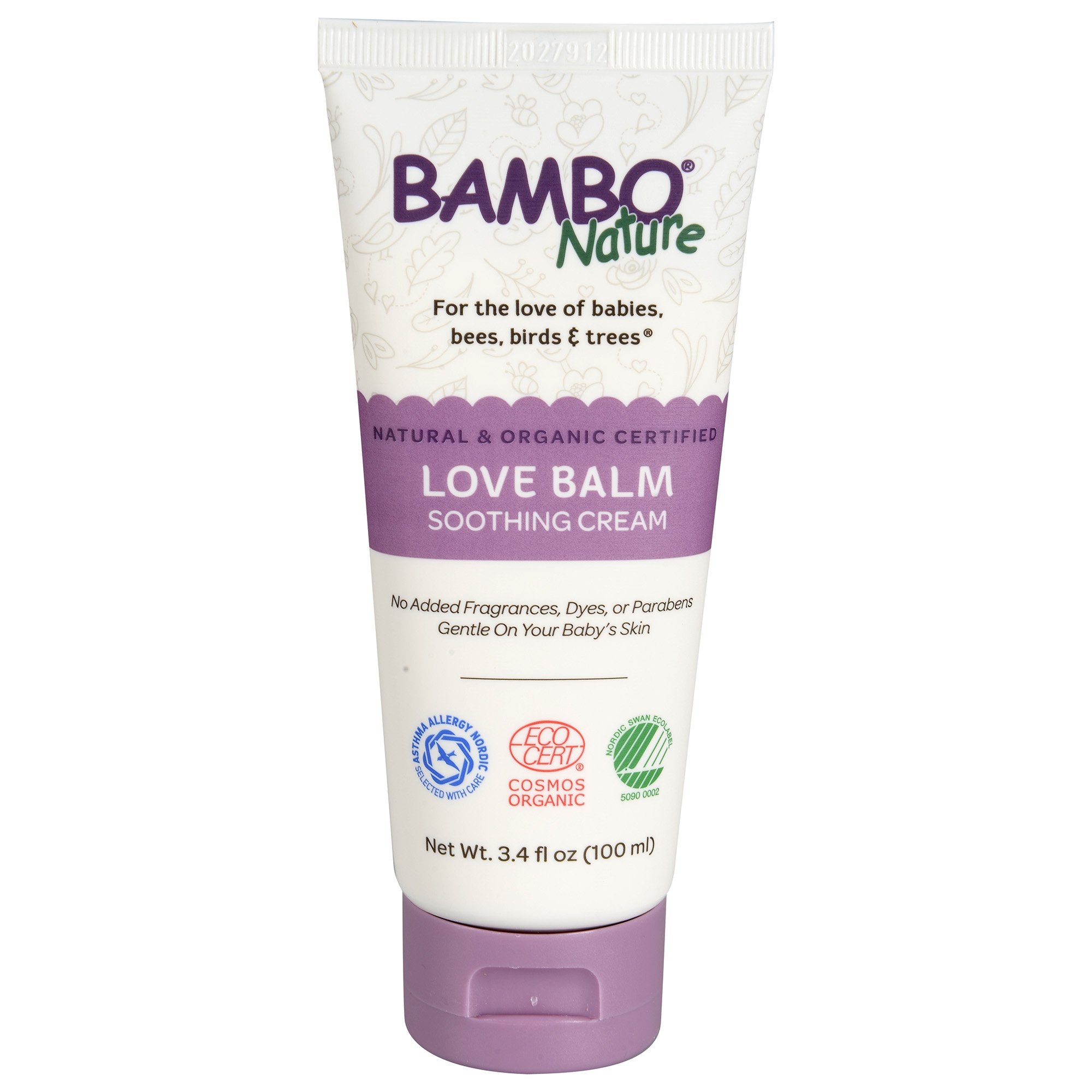 Skin Protectant Bambo® Nature Love Balm 3.4 oz. Tube Unscented Cream,  Packaging Type- Box