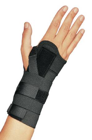 Wrist Brace ProCare Universal CTS Aluminum / Elastic Left or Right Hand Black X-Large