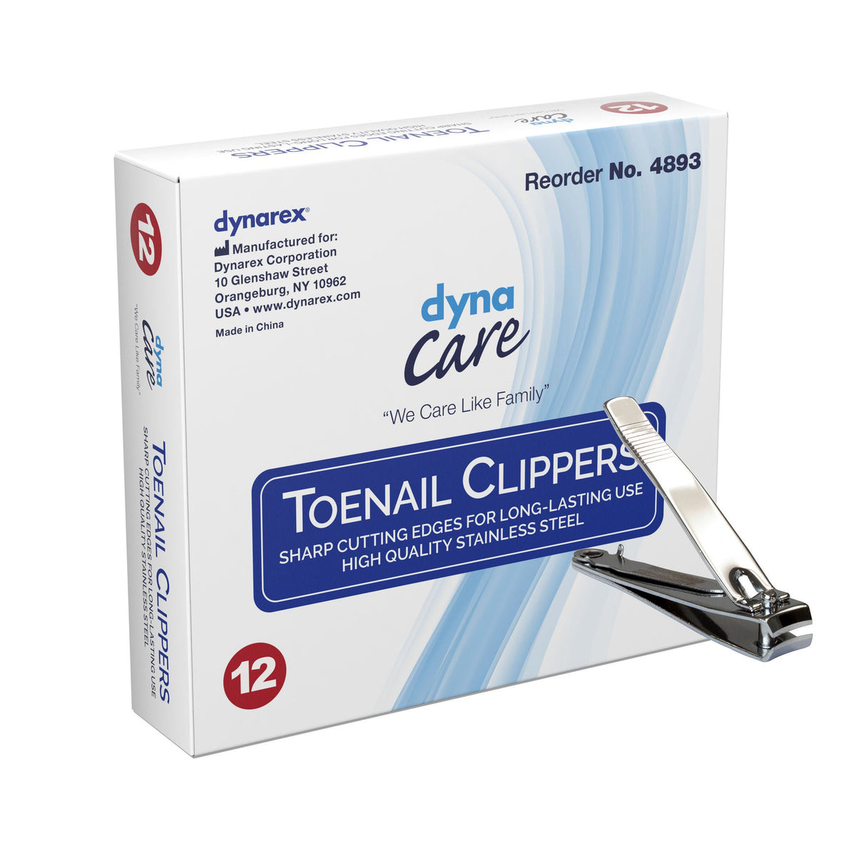 Toenail Clippers Dynarex Thumb Squeeze Lever, Packaging Type- Case Default Title