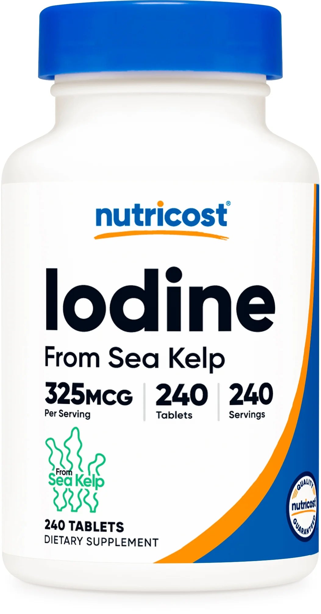 Iodine (Natural Iodine from Sea Kelp) 325Mcg, 240 Tablets, Supplement