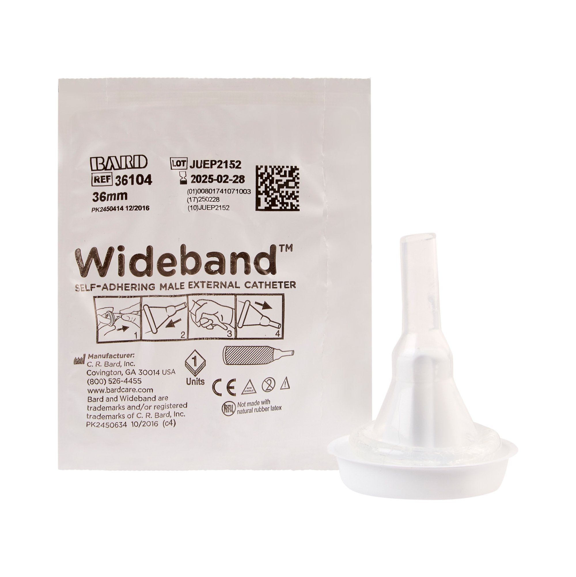 Male External Catheter Wide Band Self-Adhesive Band Silicone Large