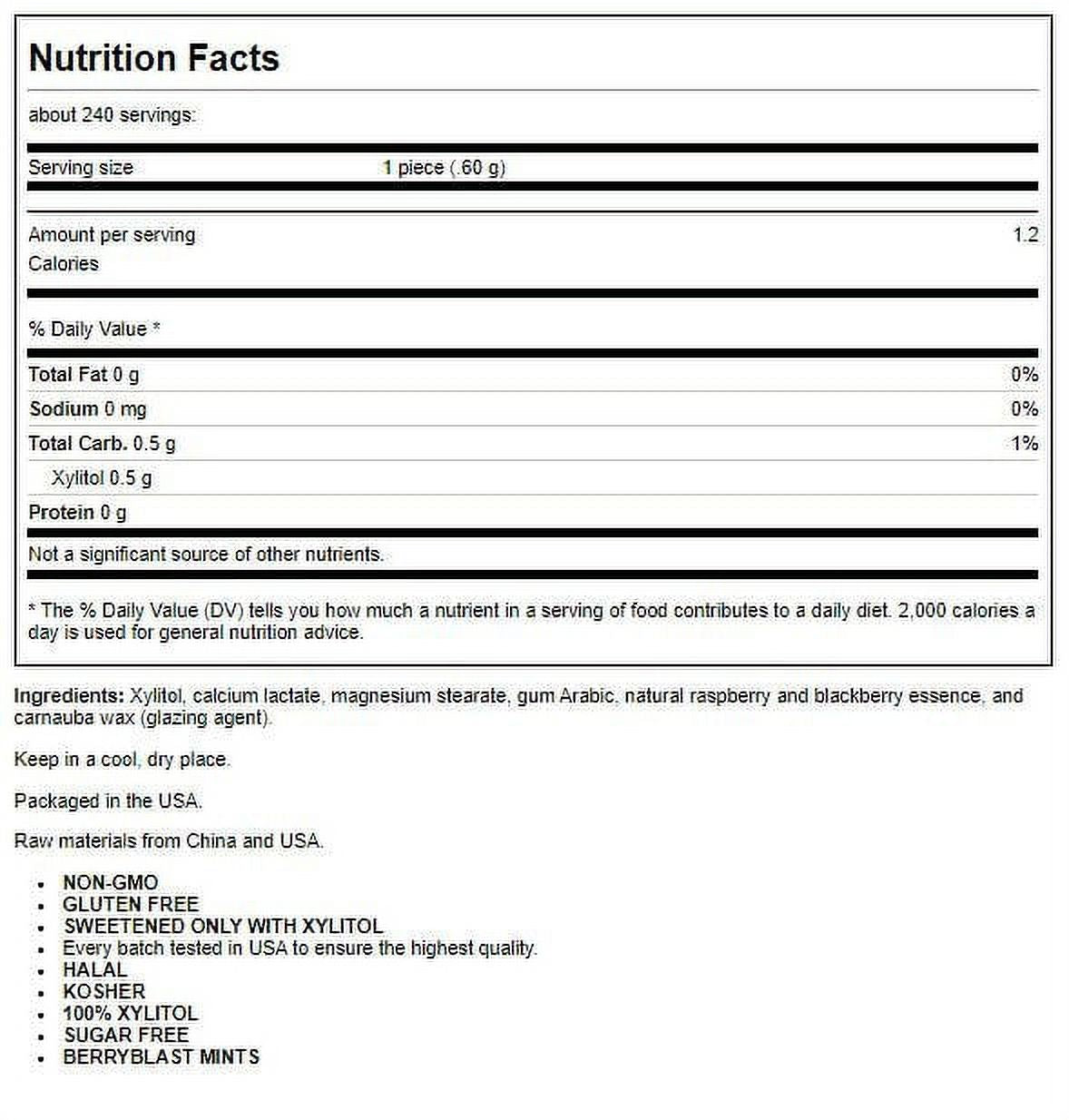 Spry Berryblast Mints - Sugar Free 240 Ct