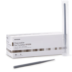 ear curette mckesson handle with grooves 2 mm tip cup tip packaging type box