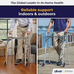 easy release 2 button folding walker youth