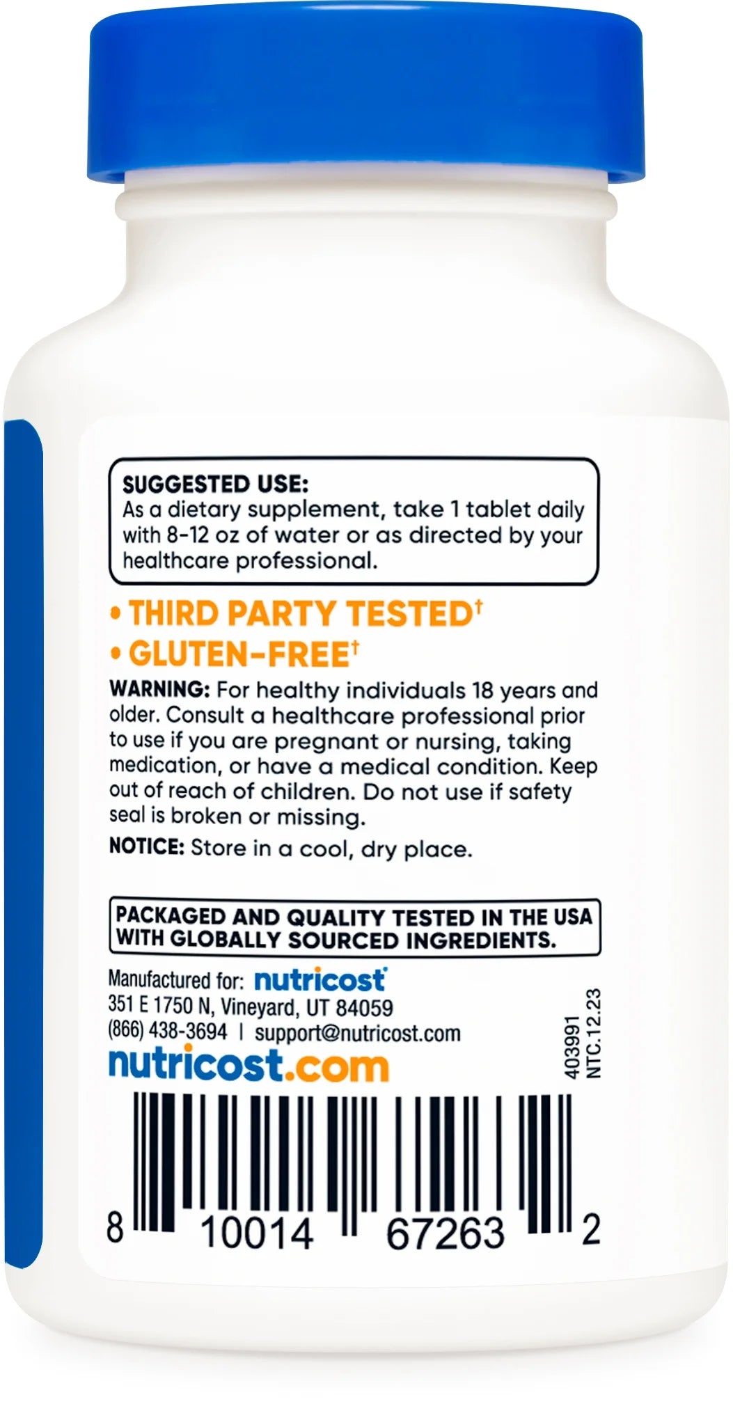 Iodine (Natural Iodine from Sea Kelp) 325Mcg, 240 Tablets, Supplement
