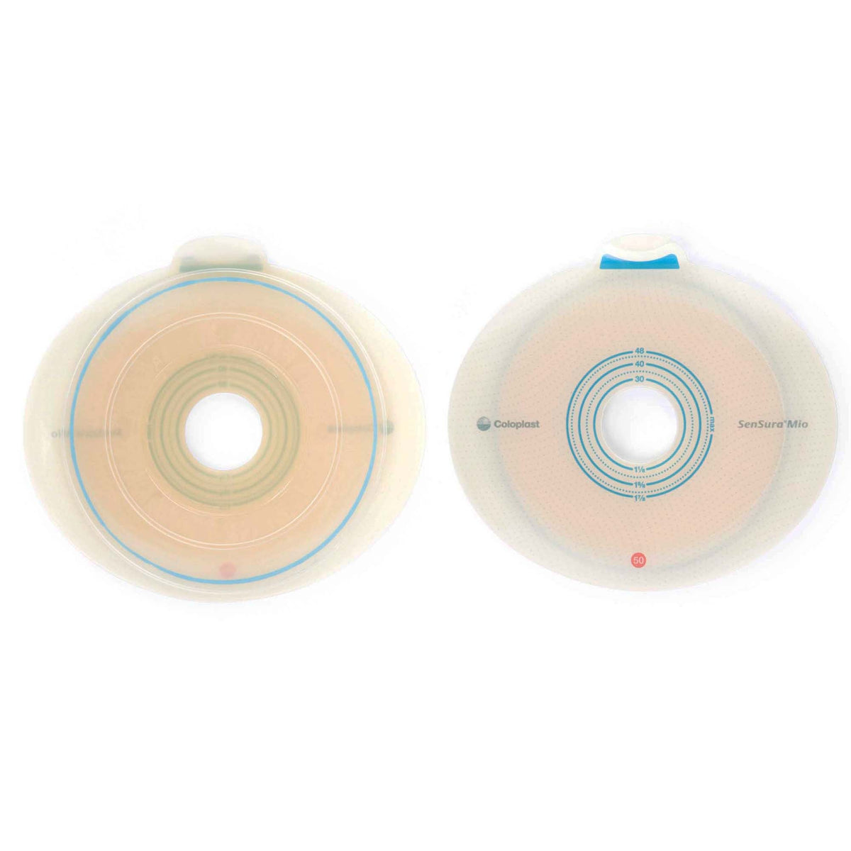 Ostomy Barrier SenSura Mio Flex Precut, Extended Wear Elastic Adhesive 50 mm Flange Red Code System 1 Inch Opening | 5/Box 50 mm Flange Red Code System 1 Inch · Box of 5