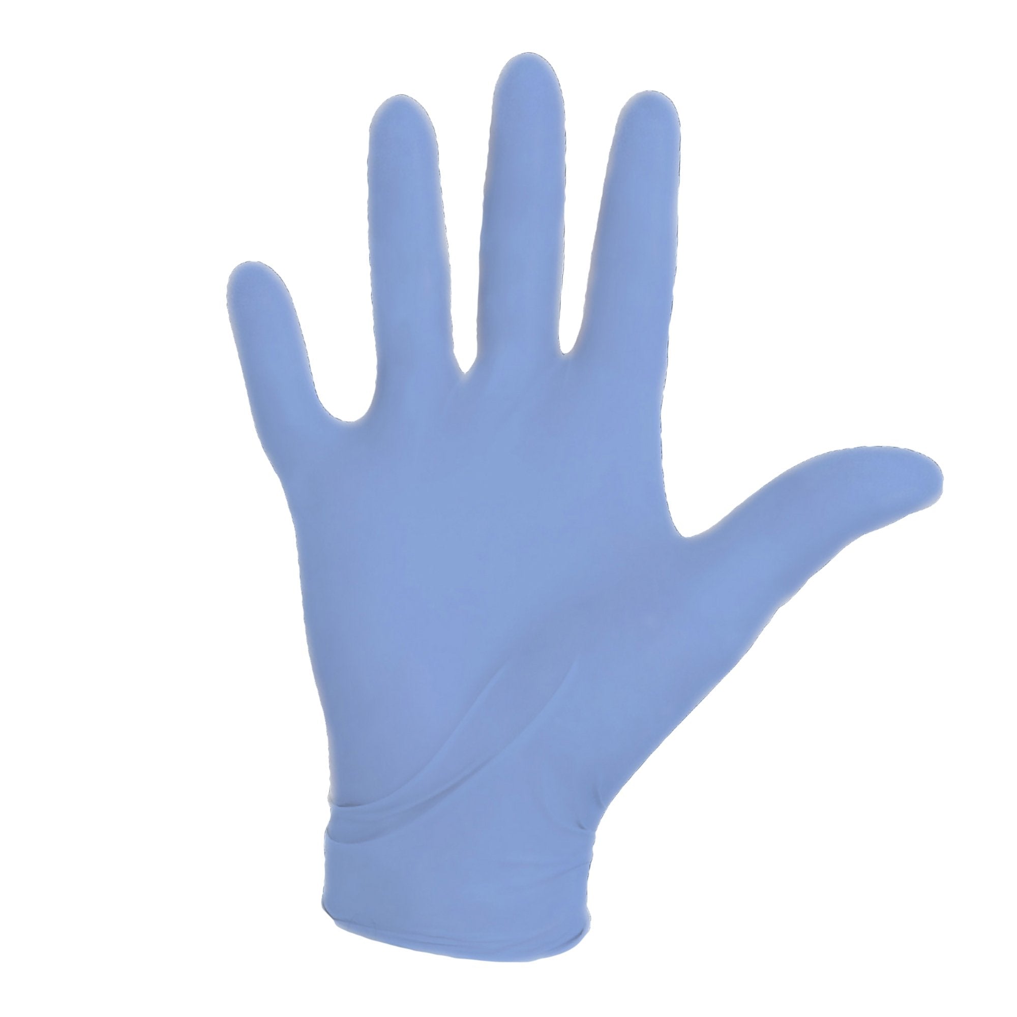 Exam Glove Aquasoft Large NonSterile Nitrile Standard Cuff Length Textured Fingertips Blue Chemo Tested, Packaging Type- Box