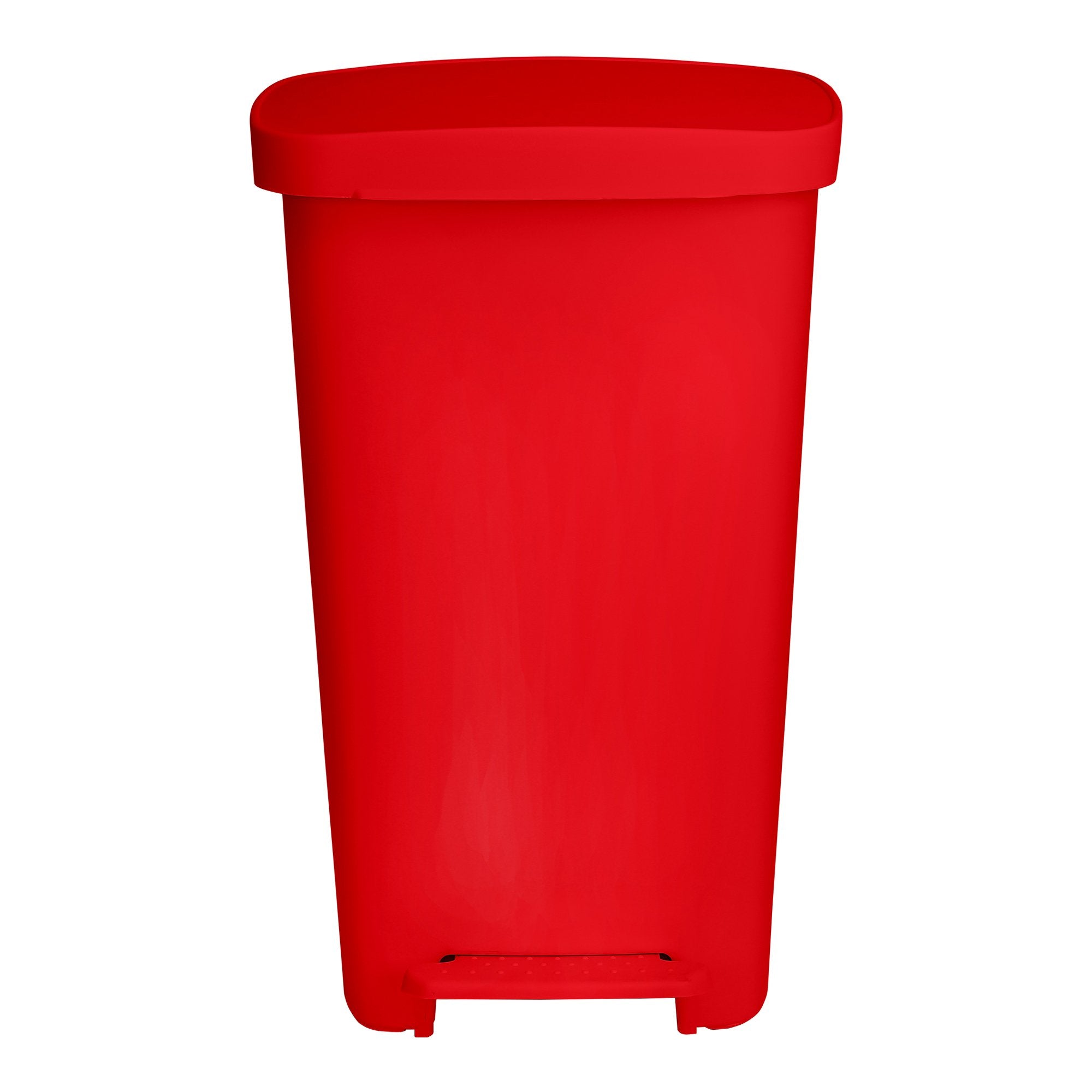 red plastic rectangular trash can by McKesson