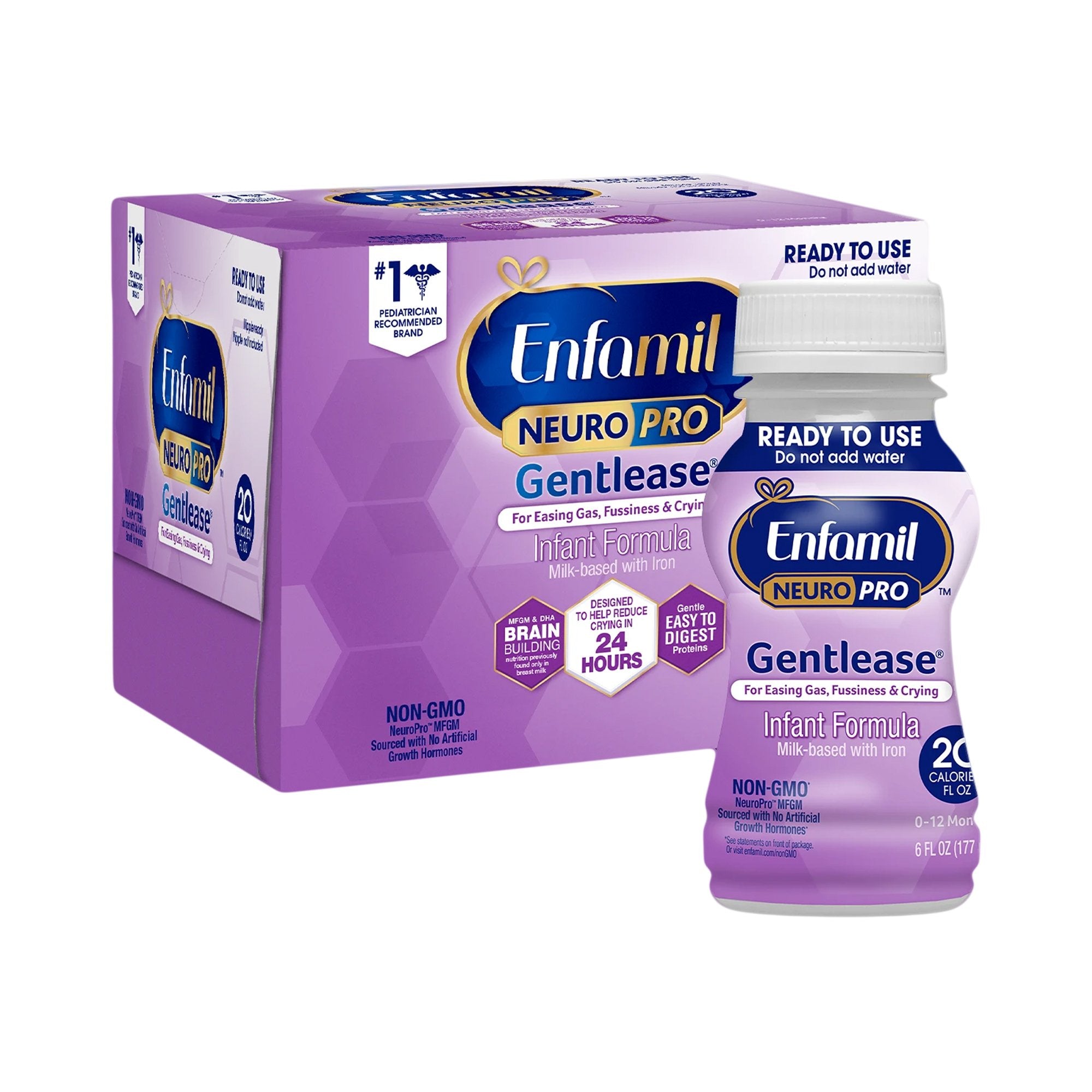 Infant Formula Enfamil NeuroPro Gentlease Unflavored 6 oz. Bottle Liquid Milk-Based Crying / Spitup