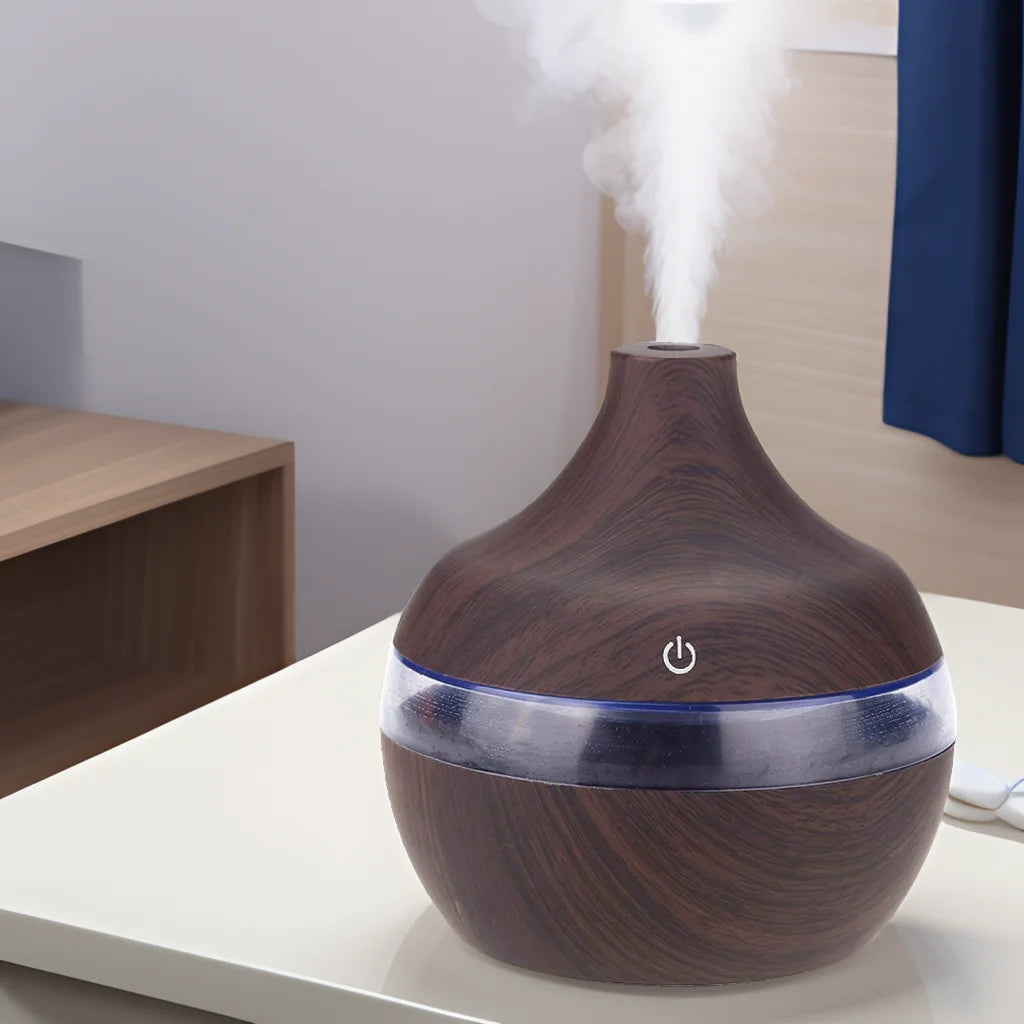 Summer Deals! Essential Oil Diffuser, 300Ml Small Cool Mist Humidifiers, Portable Mini Humidifier - 7 Colors LED Light Humidifiers for Bedroom,Home,Travel,Office,Spa,Yoga,Baby Room