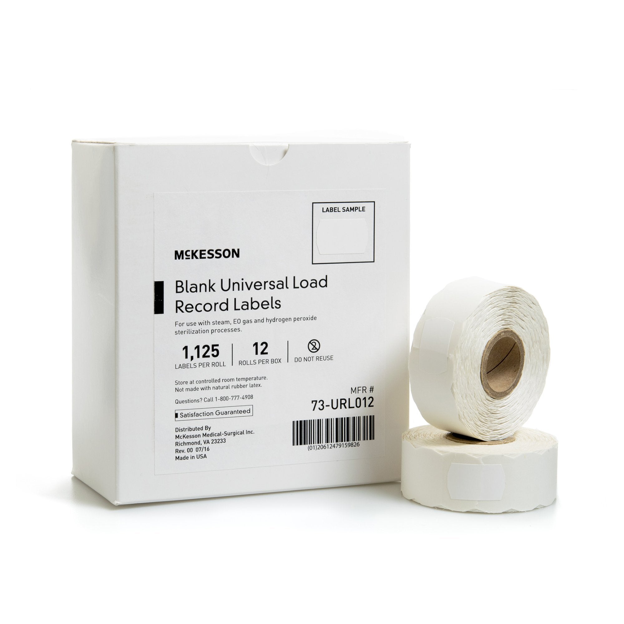 Sterilization Load Record Label McKesson Steam / EO Gas / Sterrad Sterilization System