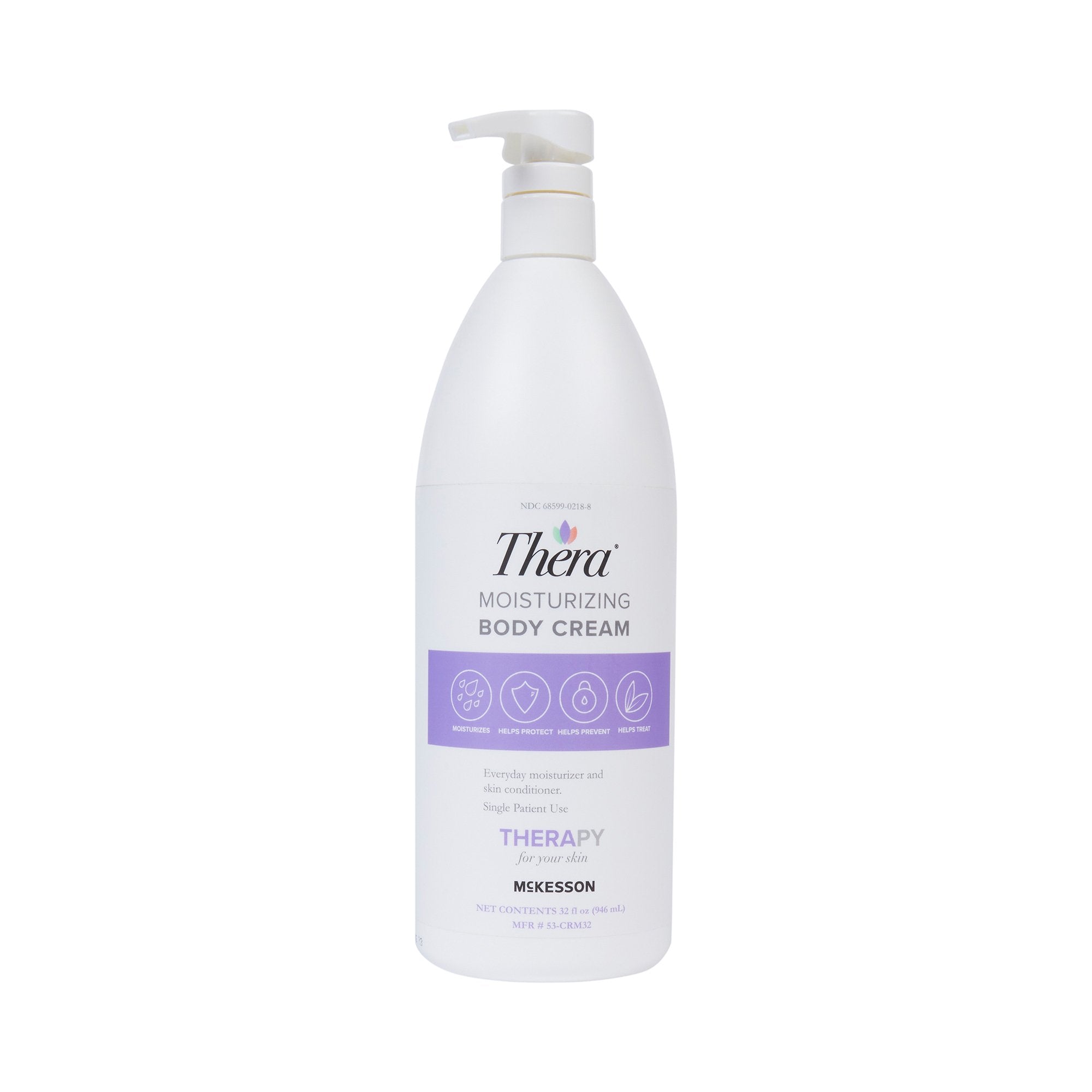 Hand and Body Moisturizer Thera 32 oz. Pump Bottle Scented Cream CHG Compatible, Packaging Type- Case