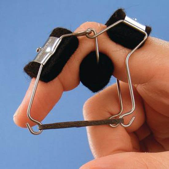 Dynamic Finger Splint Reverse Finger Knuckle Bender X Large Left Hand White