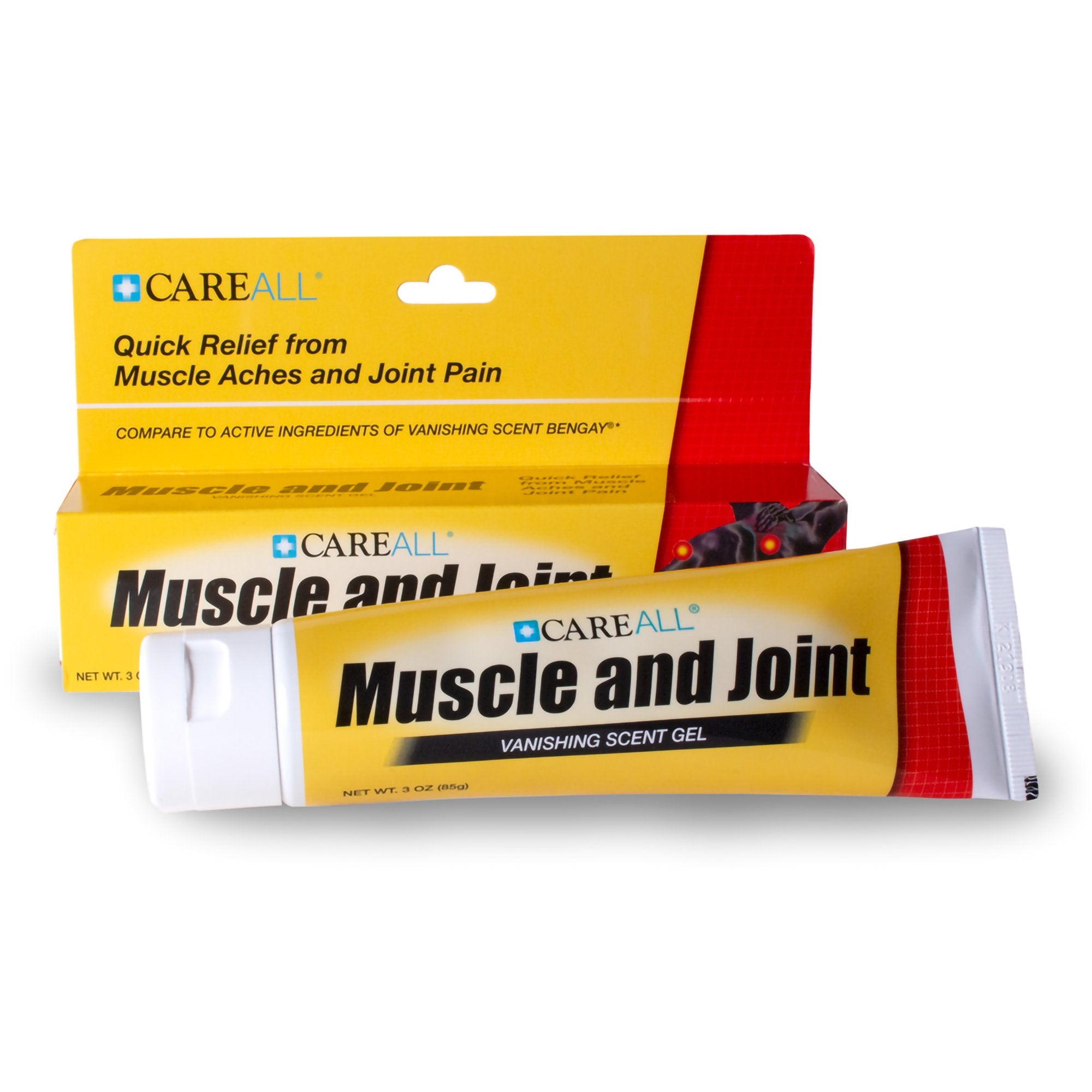 Topical Pain Relief CareAll Muscle and Joint 2.5% Strength Menthol Topical Gel 3 oz., Packaging Type- Case