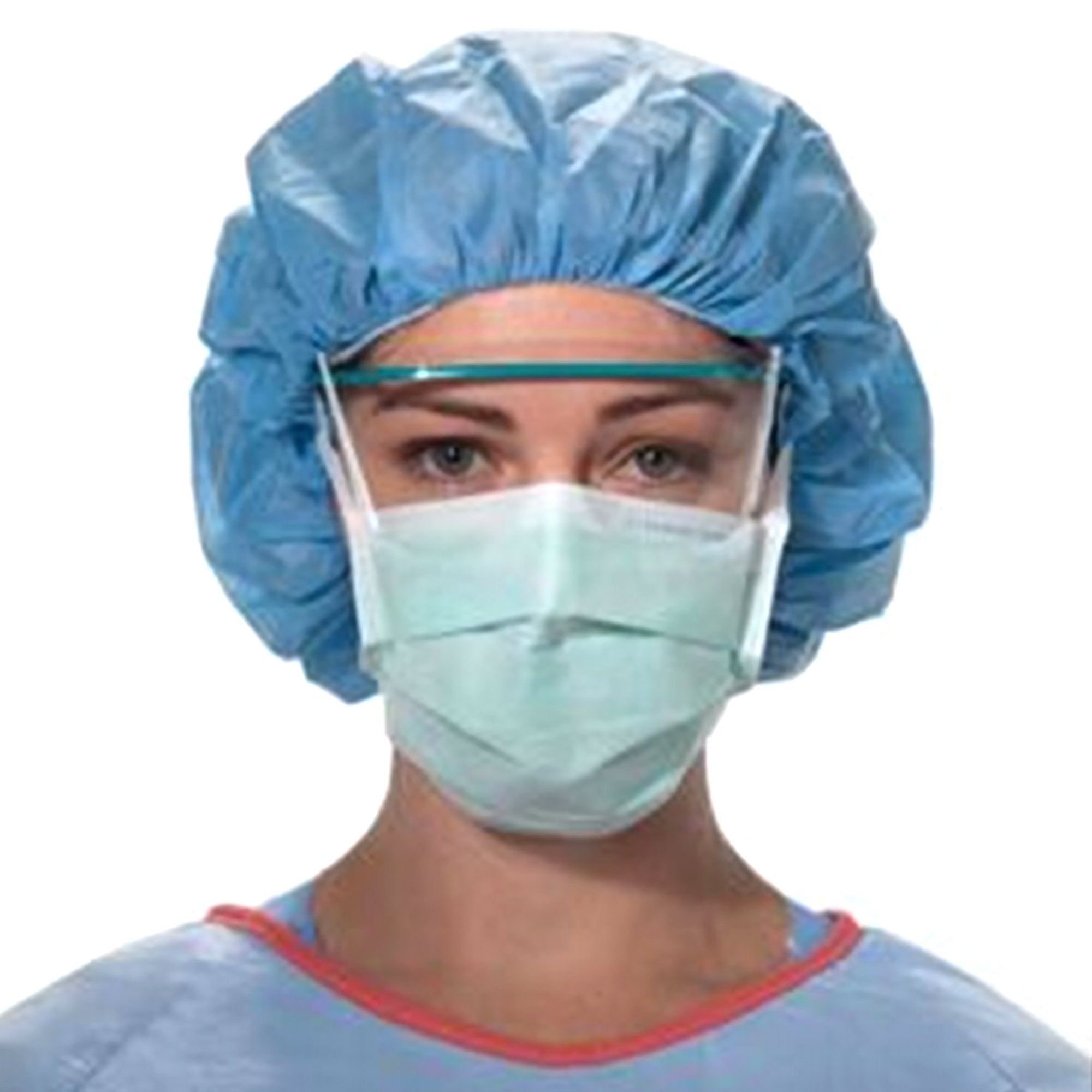 Surgical Mask FluidShield Anti-fog Foam ASTM Level 1 Tie Closure One Size Fits Most, Packaging Type- Box