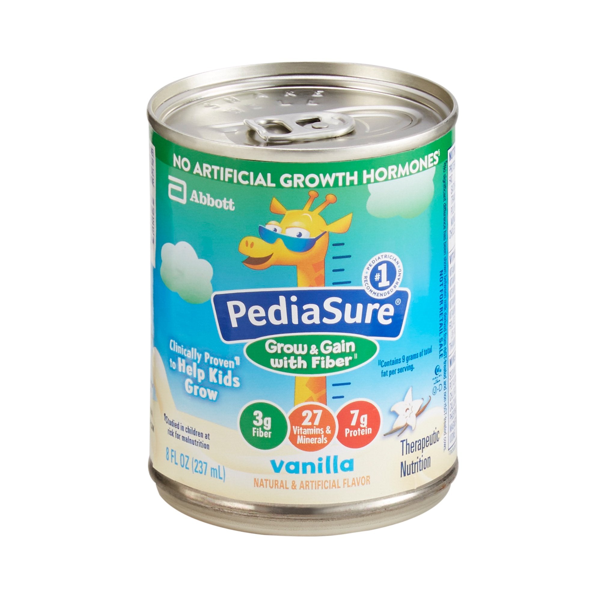 Pediatric Oral Supplement PediaSure® Grow & Gain with Fiber Vanilla Flavor 8 oz. Can Liquid Fiber