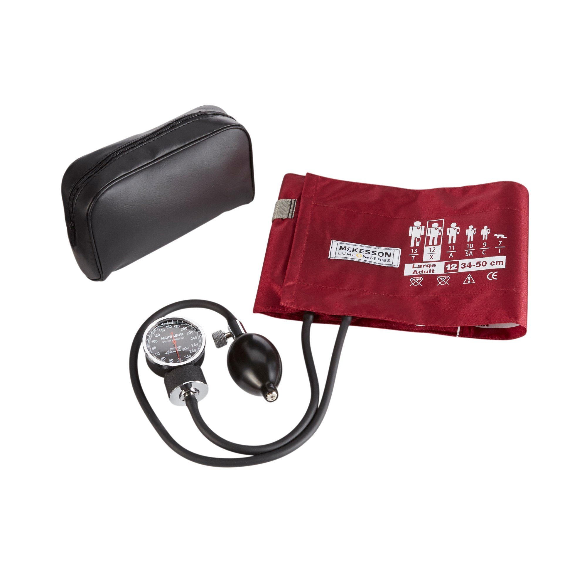 Aneroid Sphygmomanometer Unit McKesson LUMEON Large Adult Cuff Nylon Cuff 34 - 50 cm Pocket Aneroid