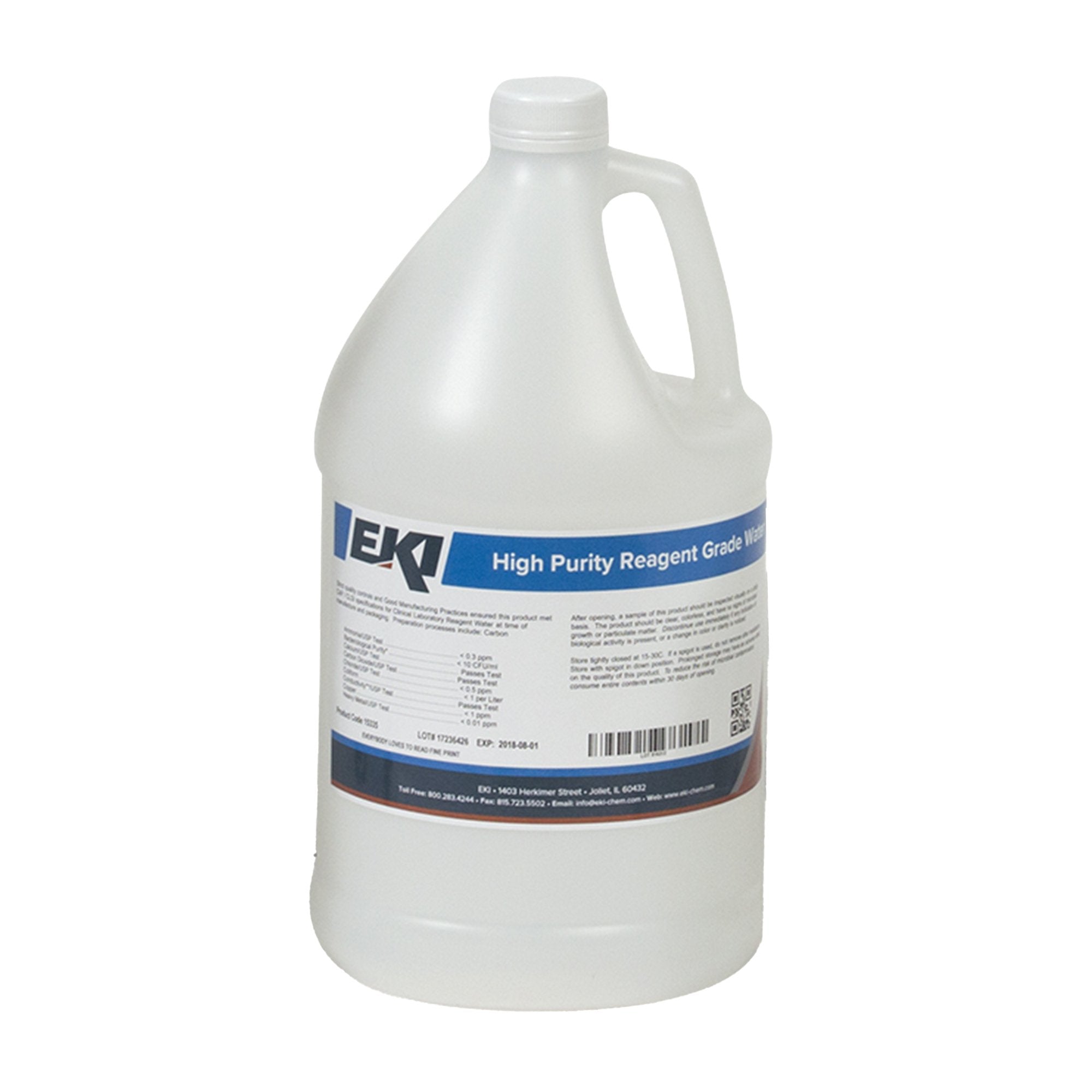 Chemistry Reagent Deionized Water Reagent Grade / ASTM Type I 100% 1 gal.