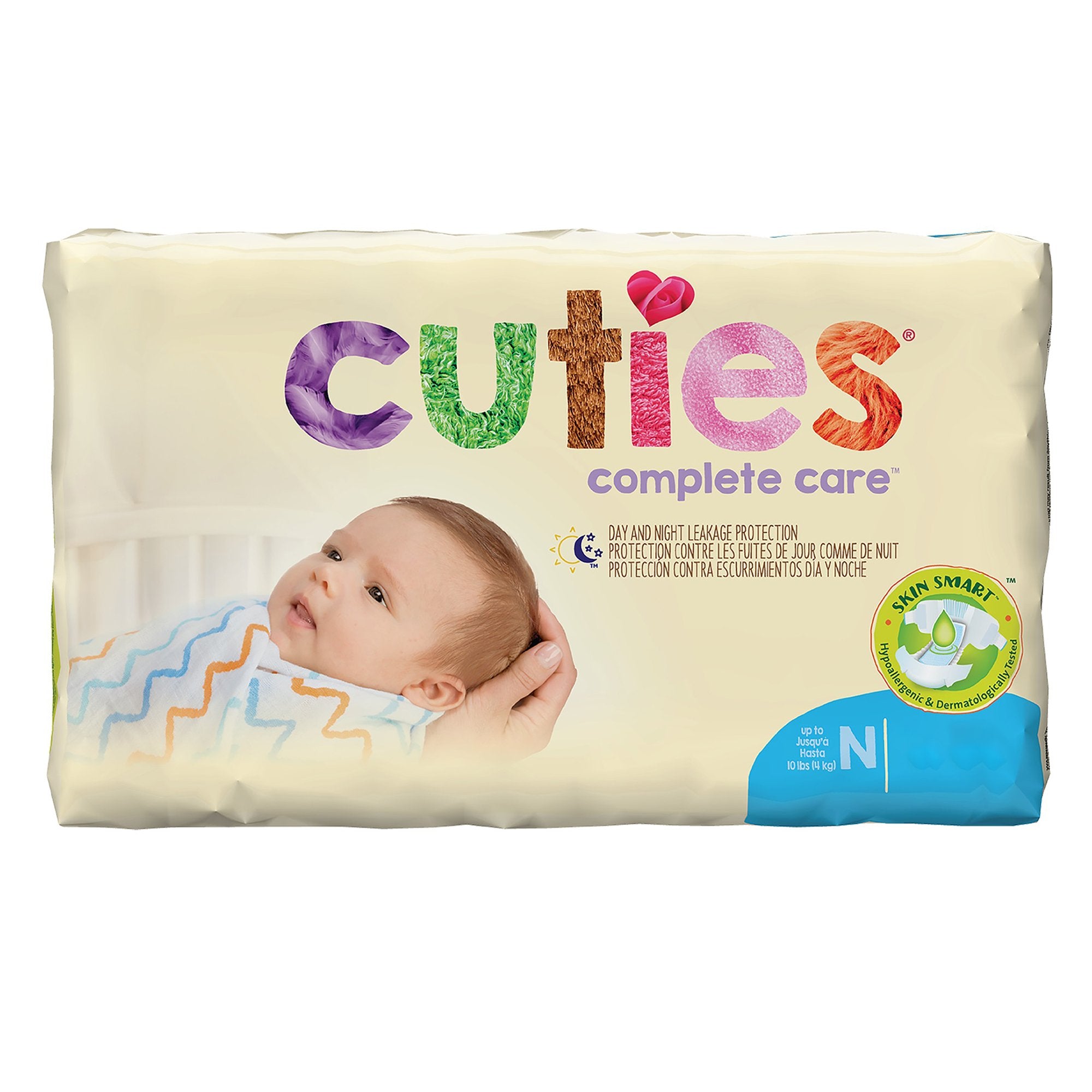 Unisex Baby Diaper Cuties Complete Care Newborn Disposable Heavy Absorbency, Packaging Type- Case