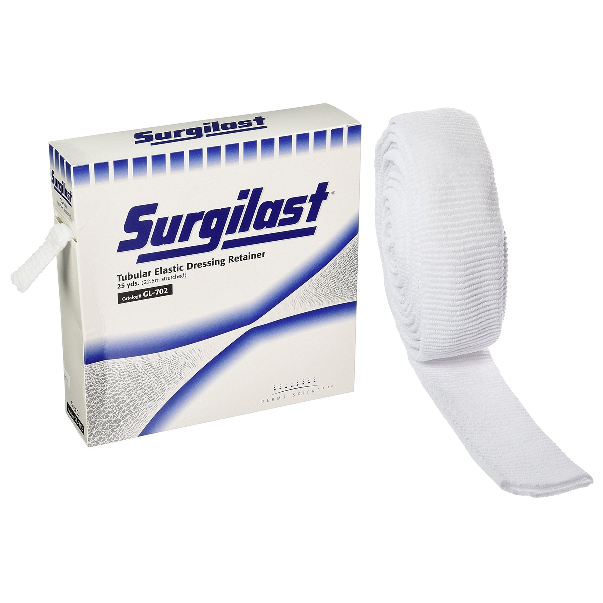 Elastic Net Retainer Dressing Surgilast Tubular Elastic 25 Yard Size 2 White Small Leg / Arm / Hand / Foot NonSterile