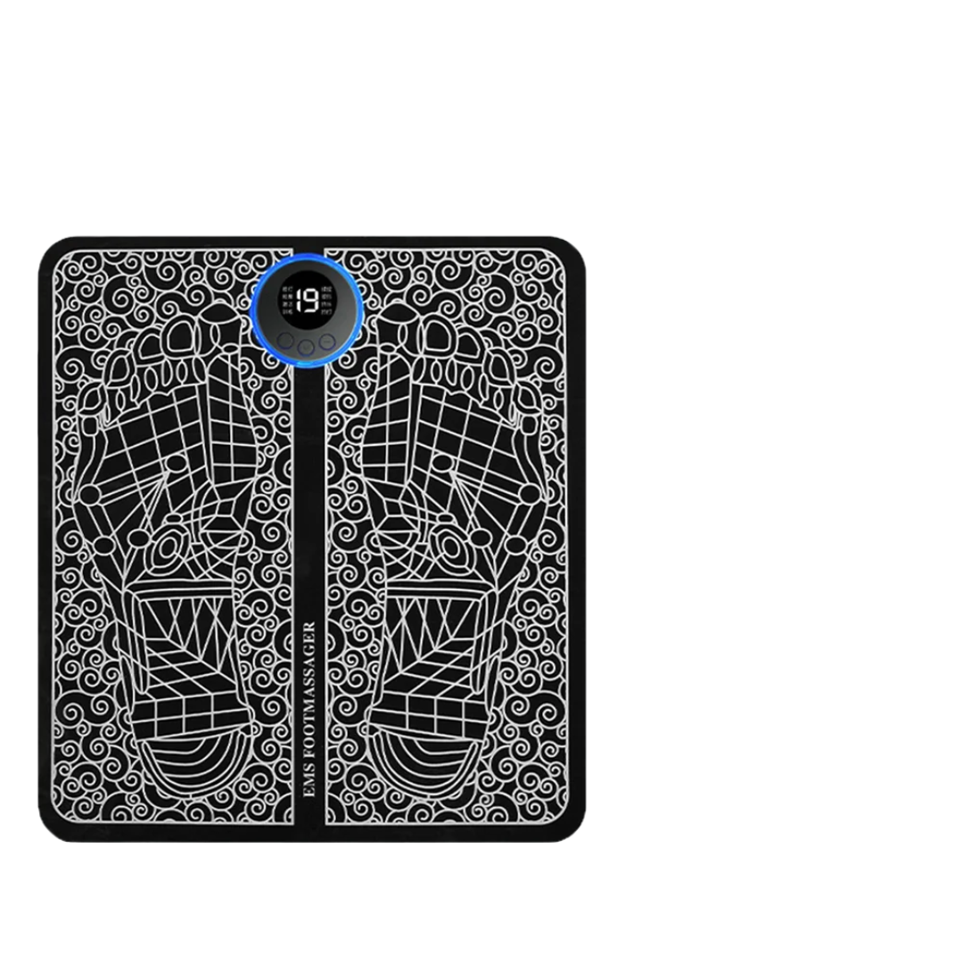 electric ems foot massager pad relief pain relax feet acupoints massage mat shock muscle stimulation improve blood circulation