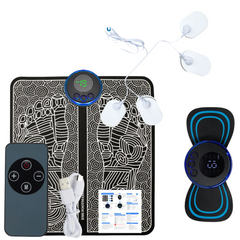 electric ems foot massager pad relief pain relax feet acupoints massage mat shock muscle stimulation improve blood circulation