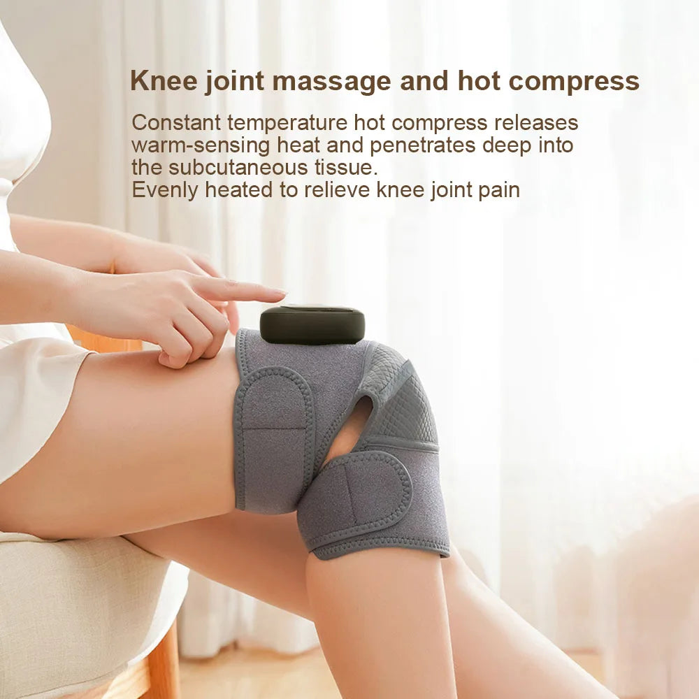 electric knee massager with heat smart arthritis heating joint wrap vibration physiotherapy body massager pain relief