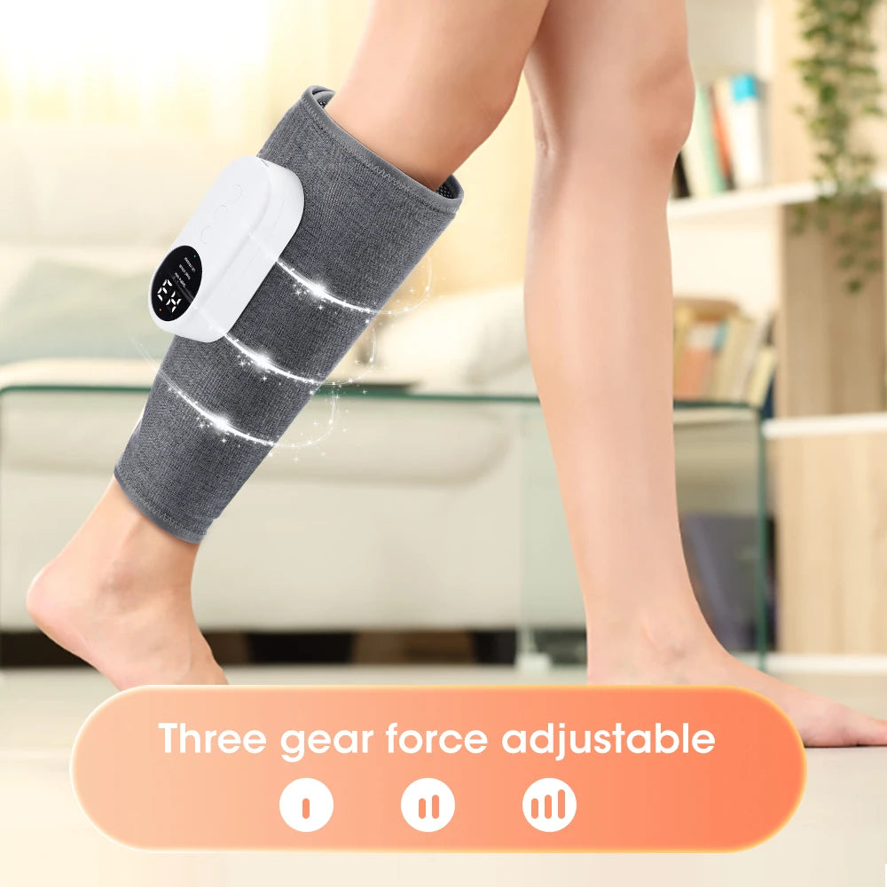electric leg massager charging calf air compression massager with three massage modes thigh and knee 360 all round packag