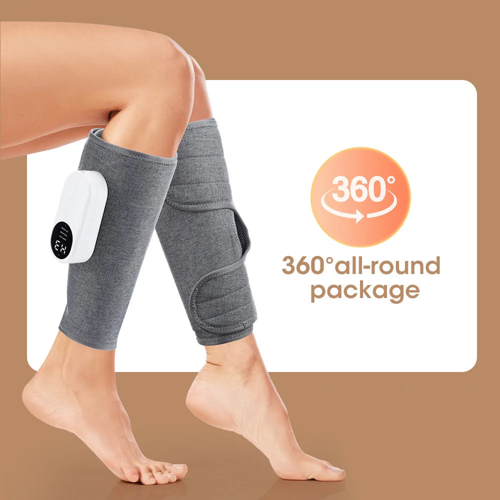 electric leg massager charging calf air compression massager with three massage modes thigh and knee 360 all round packag