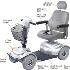electric scooter avenger 4 wheel heavy duty electric