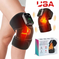 electrically heated knee pads shoulder pads elbow pads old cold legs joints vibration warmth hot compress massager