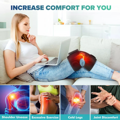 electrically heated knee pads shoulder pads elbow pads old cold legs joints vibration warmth hot compress massager
