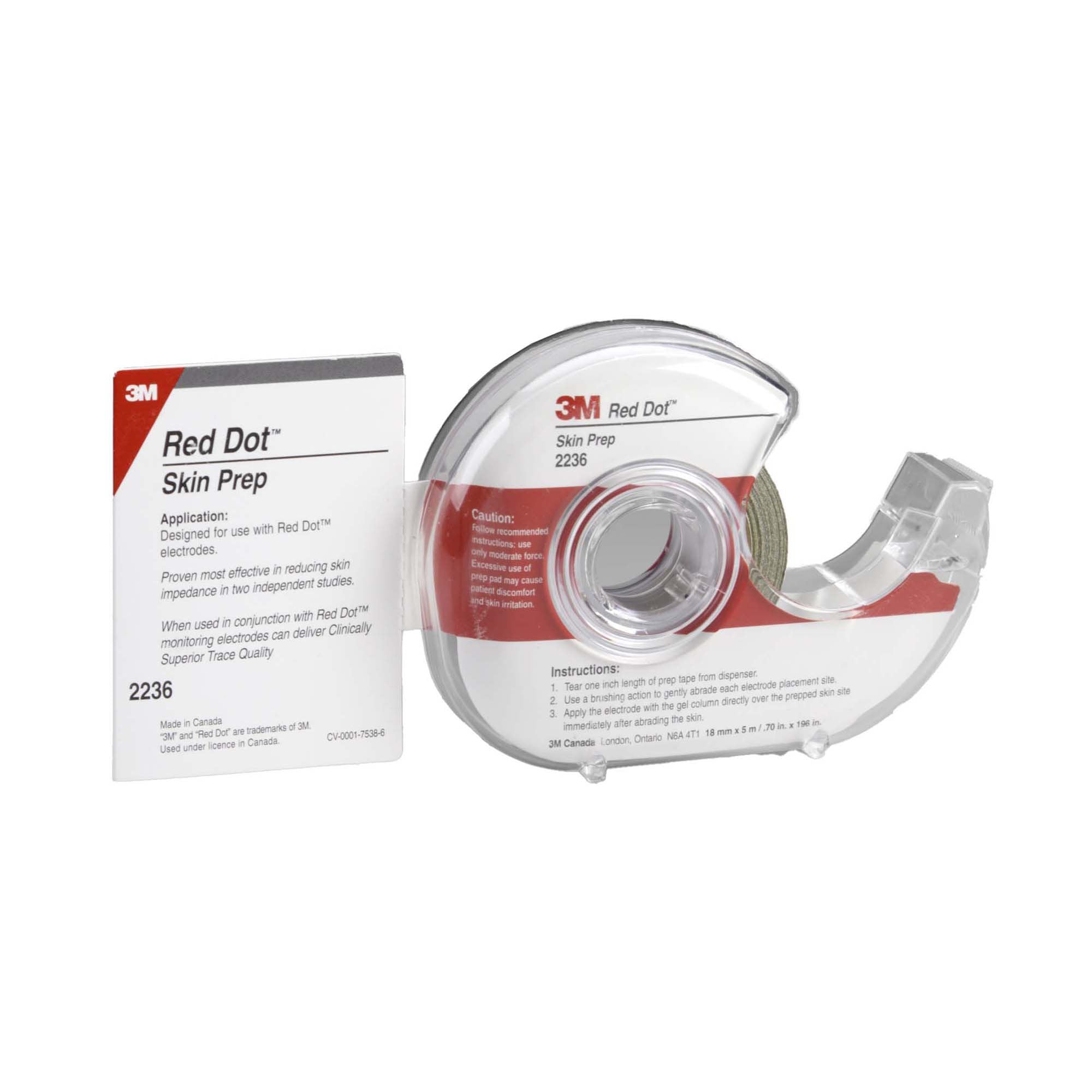 Electrode Skin Prep Abrader Tape Red Dot™ Tape Dispenser NonSterile