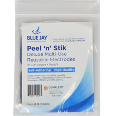 Blu Jay Electrodes 2  X 2  Blue Gel Pk/4