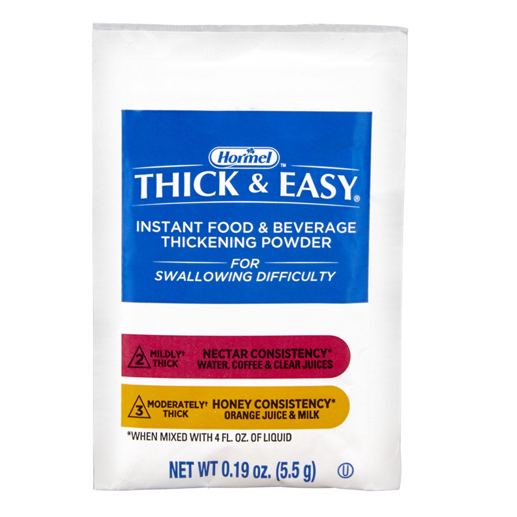 Food and Beverage Thickener Thick & Easy® 5.5 Gram Individual Packet Unflavored Powder IDDSI Level 2 Mildly Thick