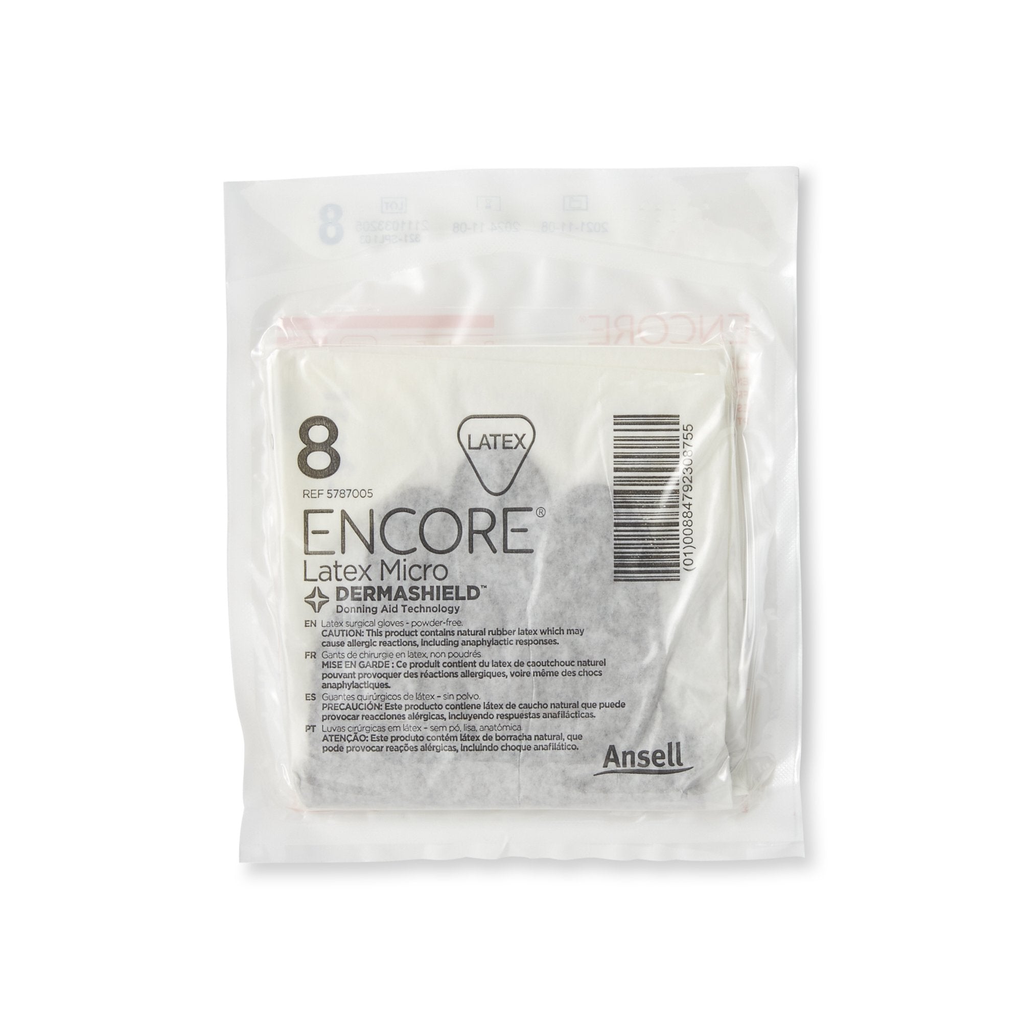 encore latex micro surgical glove size 8 brown encore latex micro surgical glove mk362179bx