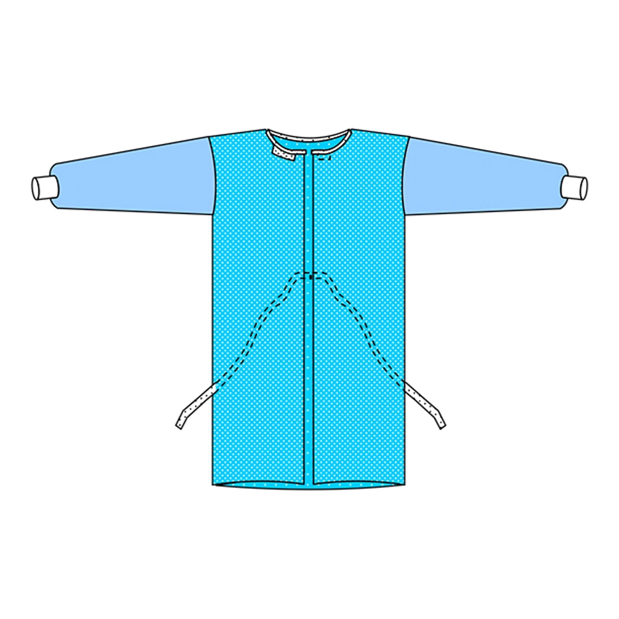 Endoscopy Procedure Gown X Large Blue NonSterile AAMI Level 3 Disposable