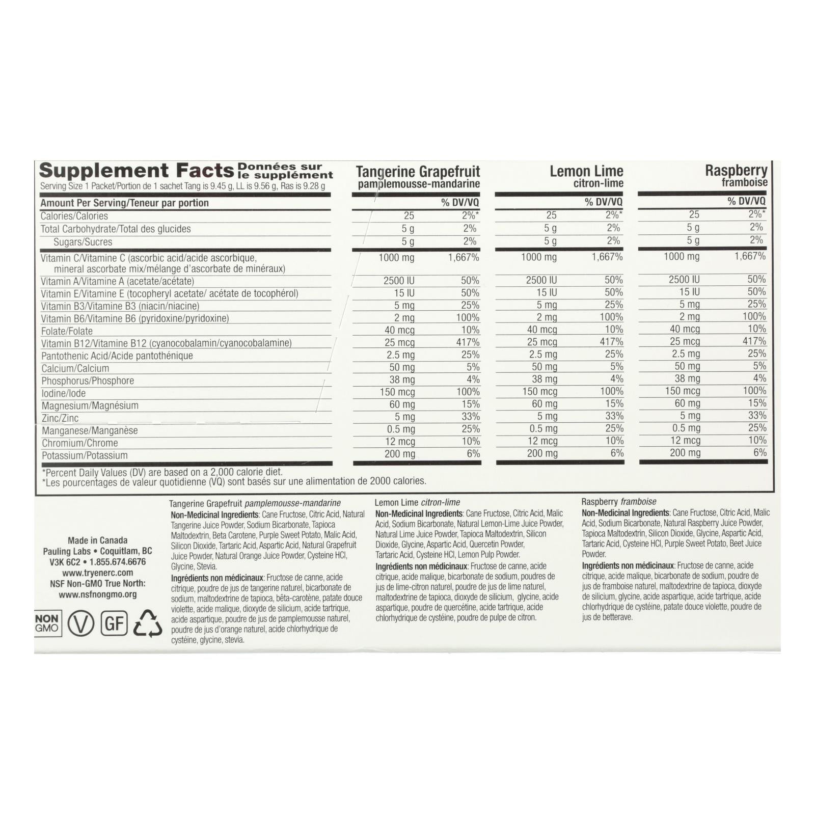 ener c variety pack 1000 mg 30 packets 1 each