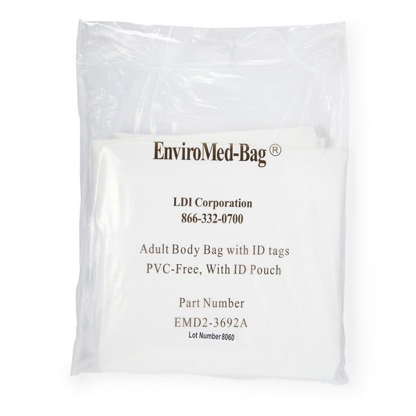 Post Mortem Bag EnviroMed Bag 36 W X 92 L Inch One Size Fits Most Olefin Film Zipper Closure, Envelope Style