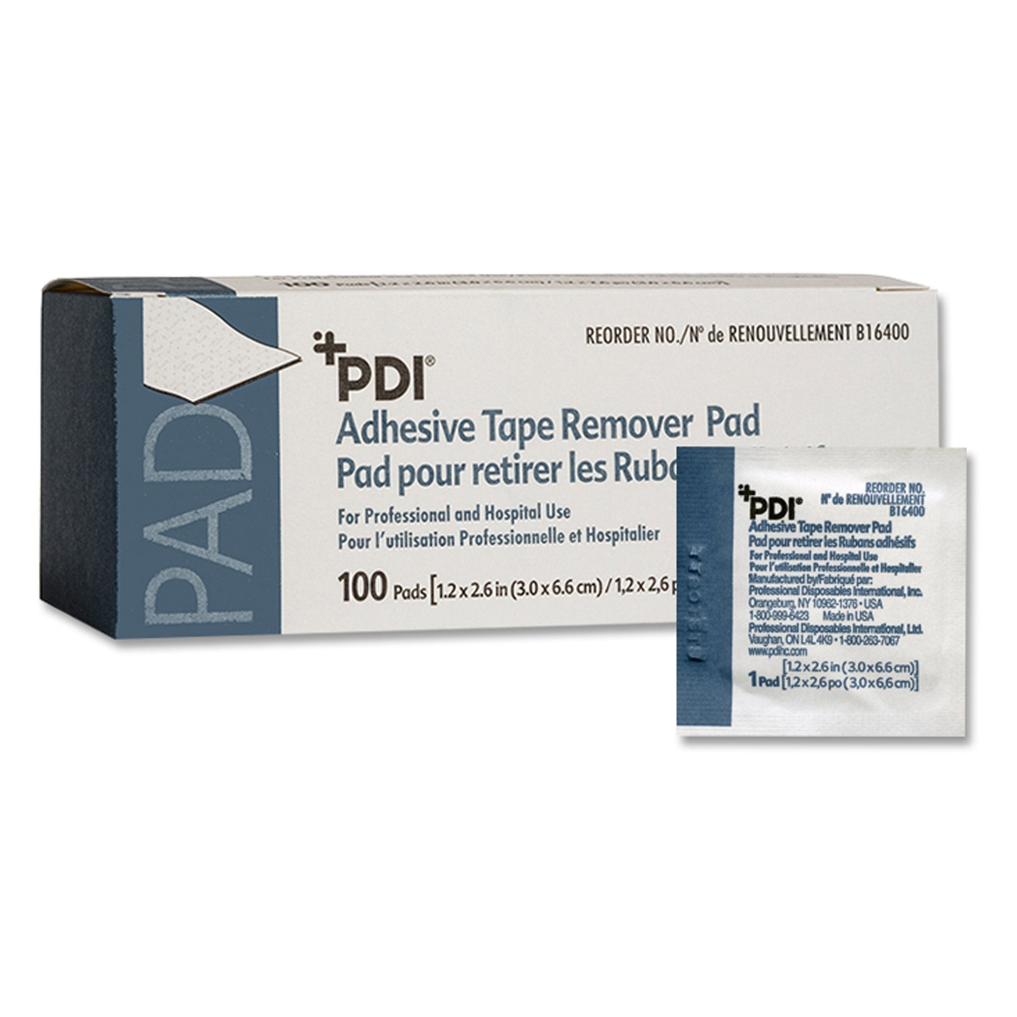 Adhesive Remover PDI Pad 100 per Box, Packaging Type- Box