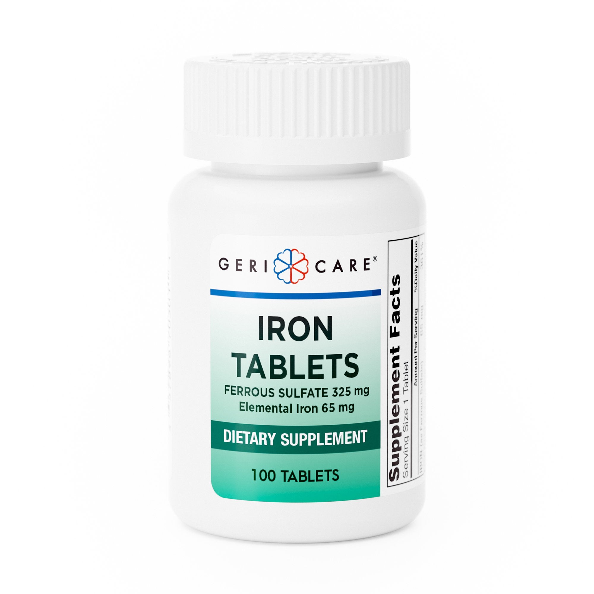 Mineral Supplement Geri-Care Iron 325 mg Strength Tablet 100 per Bottle, Packaging Type- Case