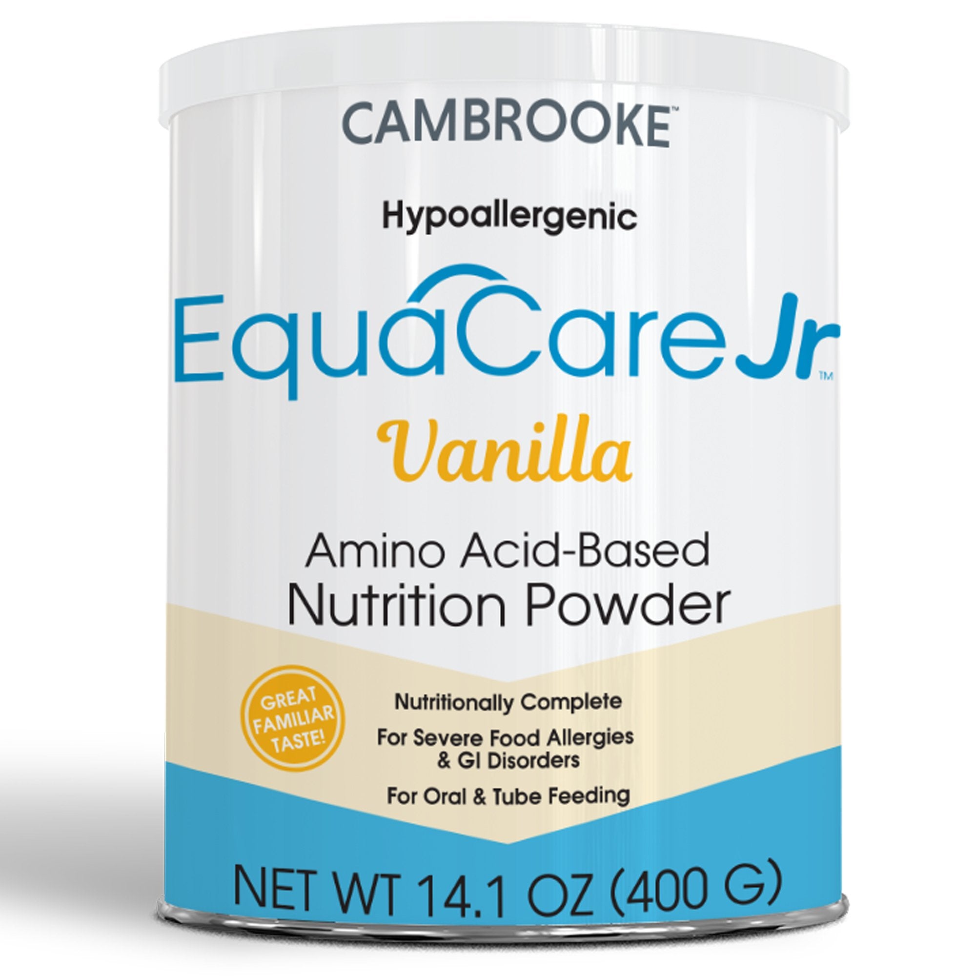 Pediatric Oral Supplement EquaCare Jr Vanilla Flavor 14.1 oz. Can Powder Amino Acid Food Allergies