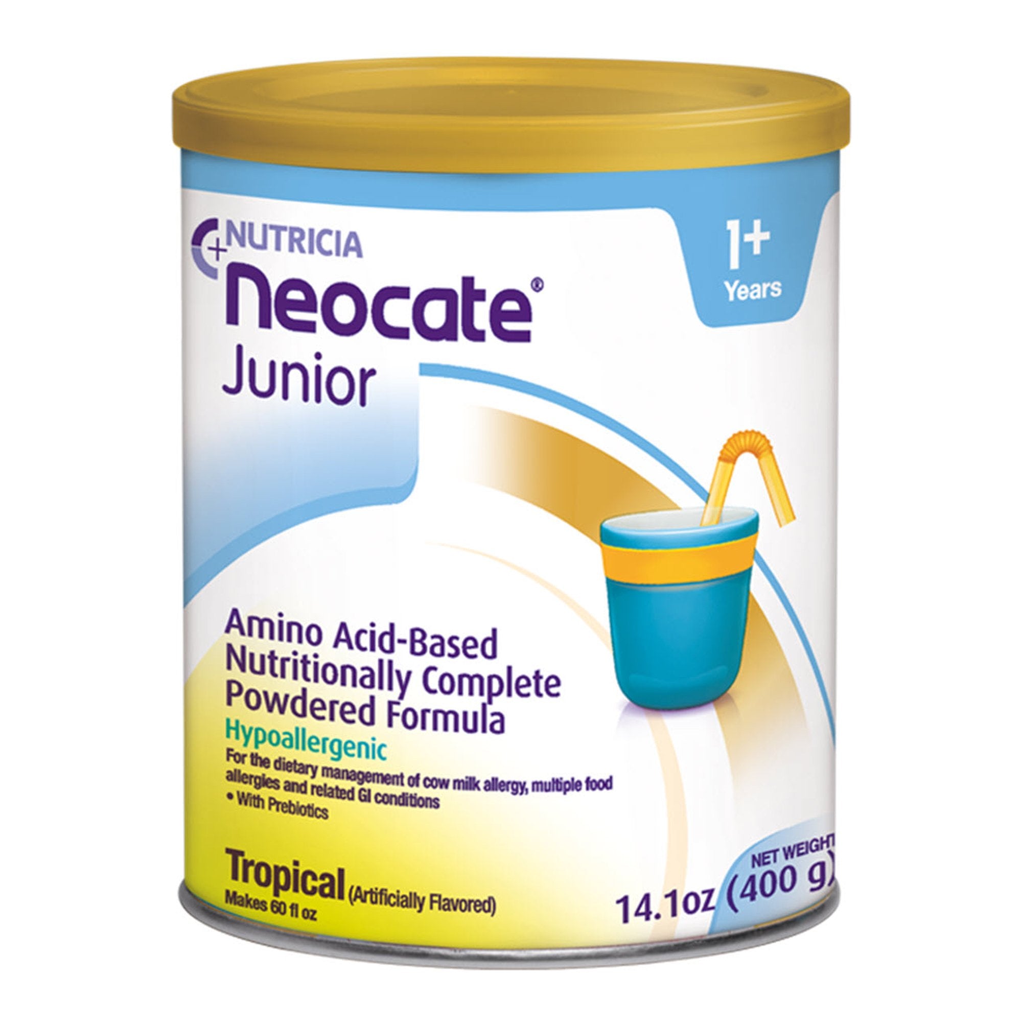 Pediatric Oral Supplement Neocate Junior Tropical Flavor 14.1 oz. Can Powder Amino Acid Food Allergies