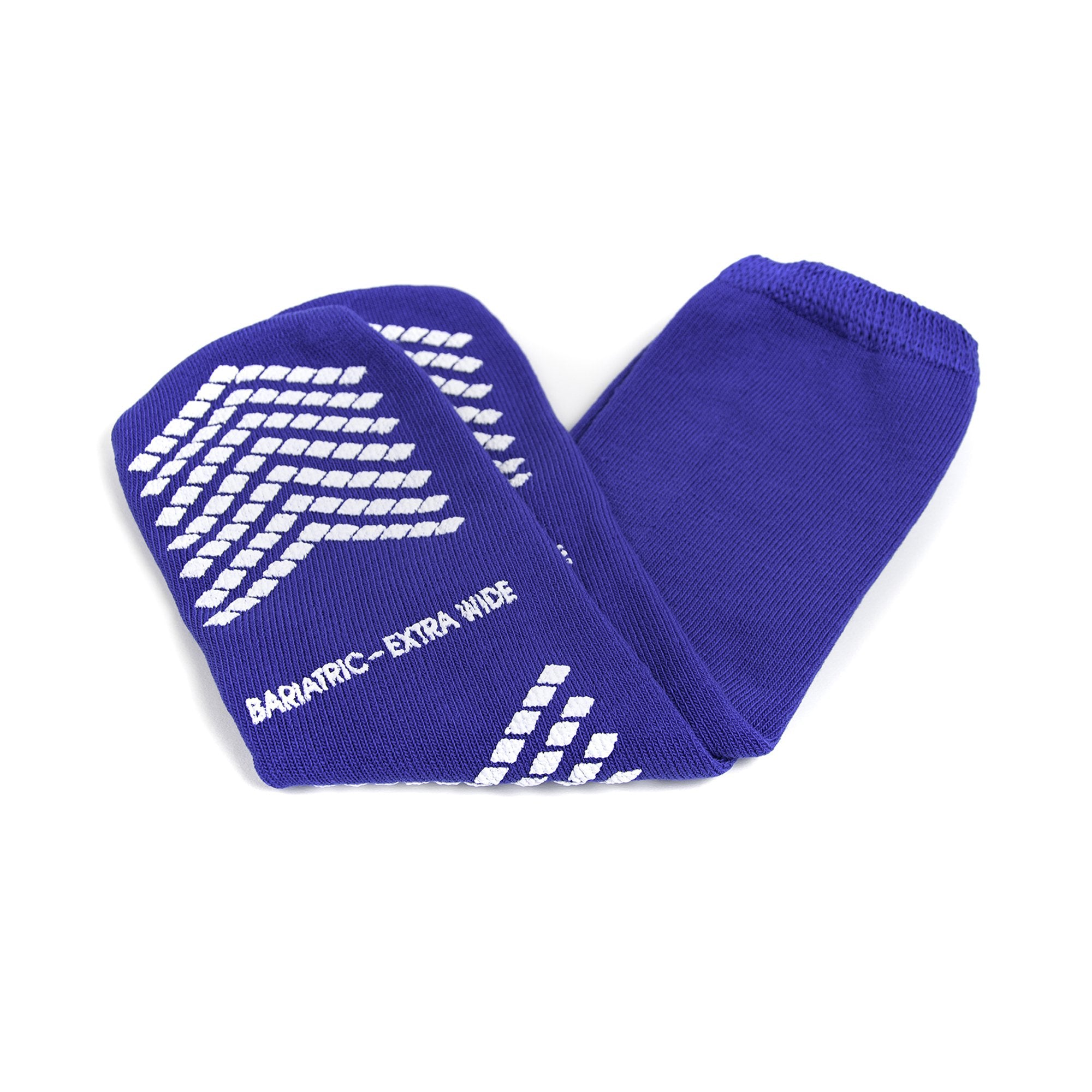 Slipper Socks McKesson Unisex Adult Bariatric / X-Wide Single Tread Single Patient Use Royal Blue, Packaging Type- Case