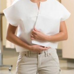 Exam Cape White One Size Fits Most Front Opening Without Closure Unisex