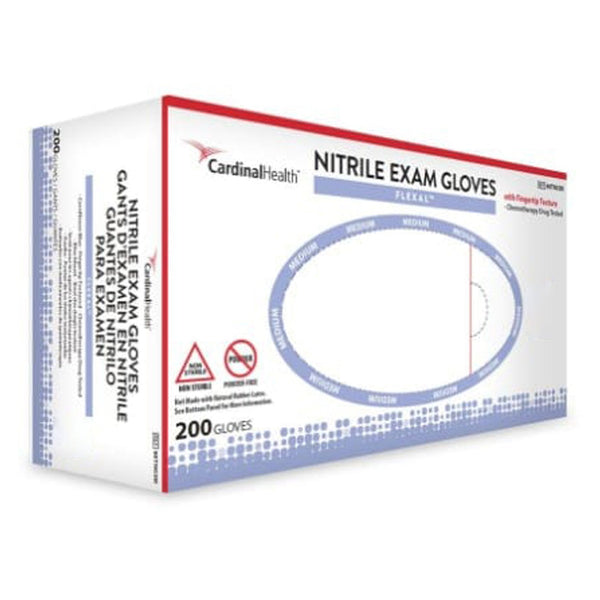 Exam Glove FLEXAL Nitrile Small NonSterile Nitrile Standard Cuff Length Textured Fingertips Blue Chemo Tested